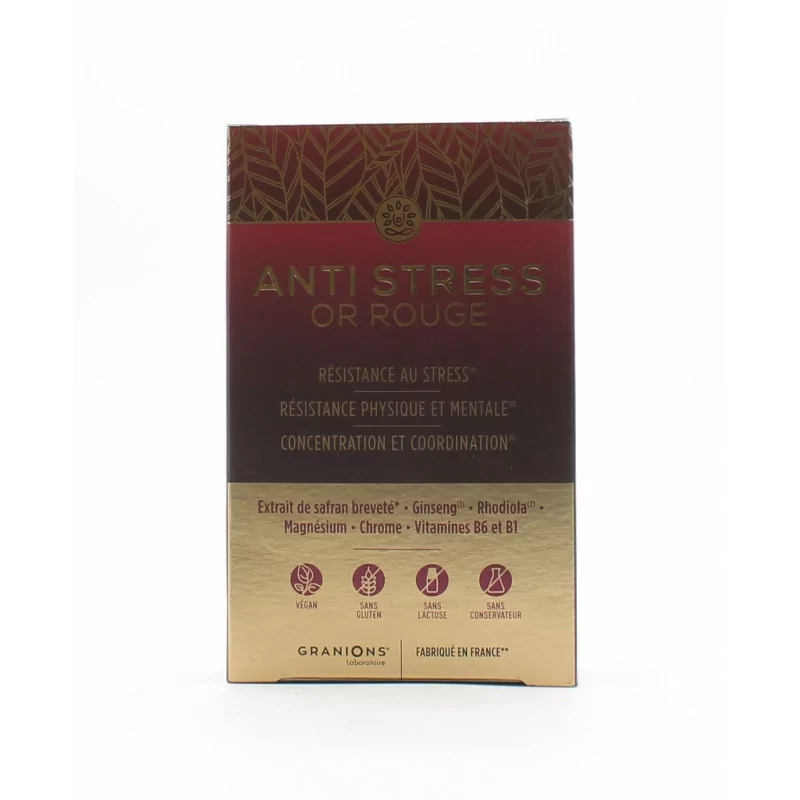 Granions Anti Stress Or Rouge 15 comprimés - Univers Pharmacie