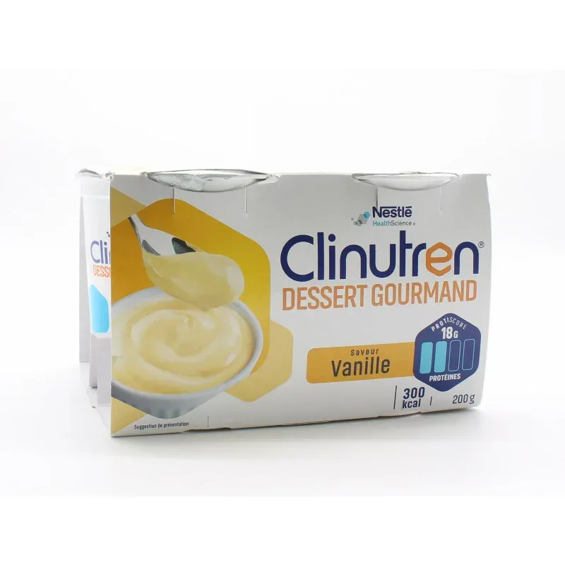 Clinutren Dessert Gourmand Saveur Vanille 4X200g - Univers Pharmacie