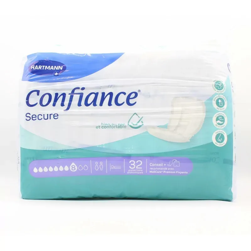 Confiance Secure 8 Gouttes 32 protections anatomiques - Univers Pharmarcie Confiance Secure 8 Gouttes 32 protections anatomiques - Univers Pharmarcie