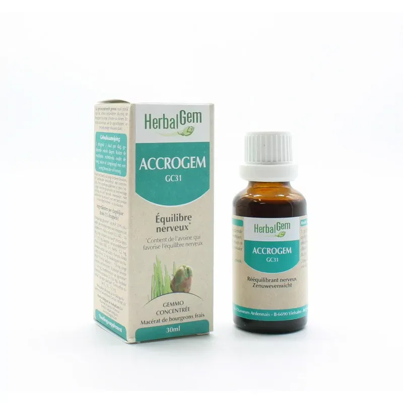 Herbalgem Accrogem GC31 Equilibre Nerveux 30ml - Univers Pharmacie