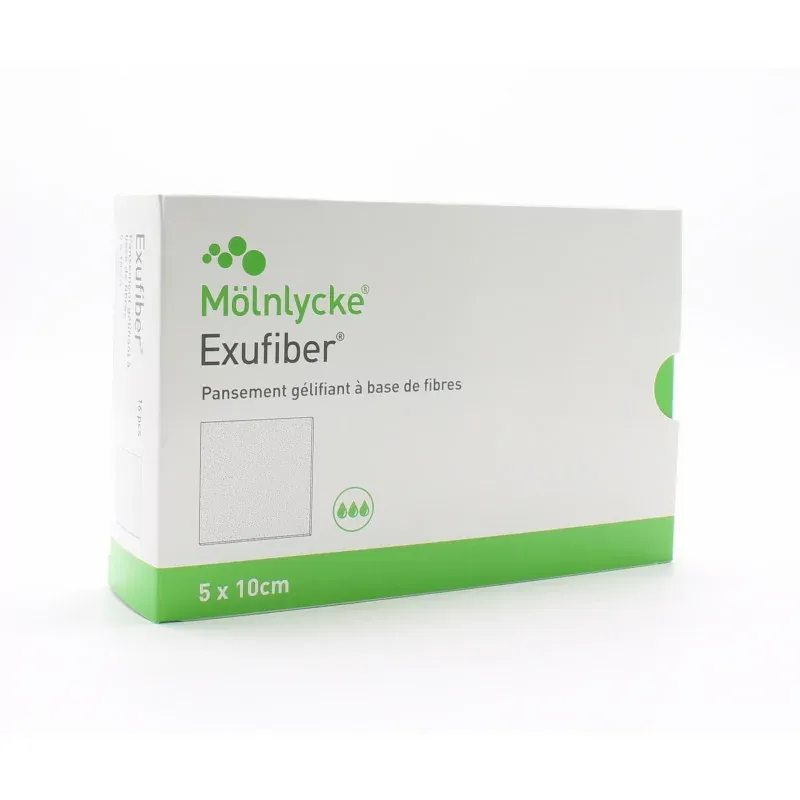 Mölnlycke Exufiber Pansement 5X10cm 16 pièces - Univers Pharmacie