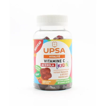 UPSA Vitalité Vitamine C Acérola Kids 60 gommes - Univers Pharmacie