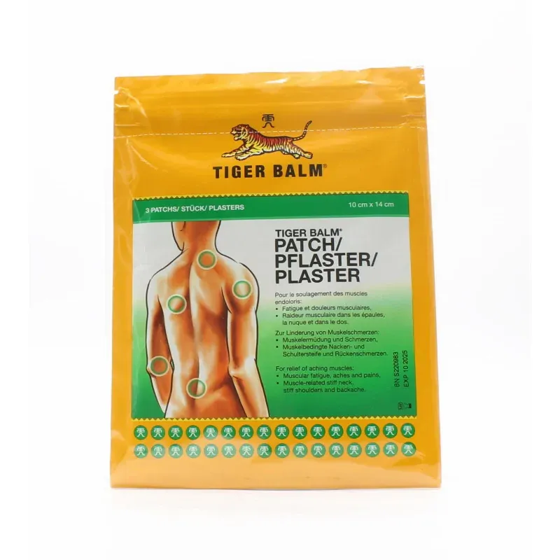 Tiger Balm Patch 10X14cm X3 - Univers Pharmacie