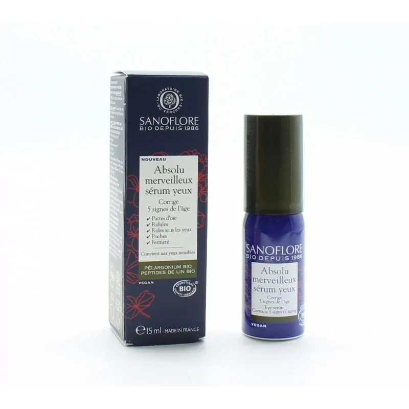 Sanoflore Absolu Merveilleux Sérum Yeux 15ml - Univers Pharmacie