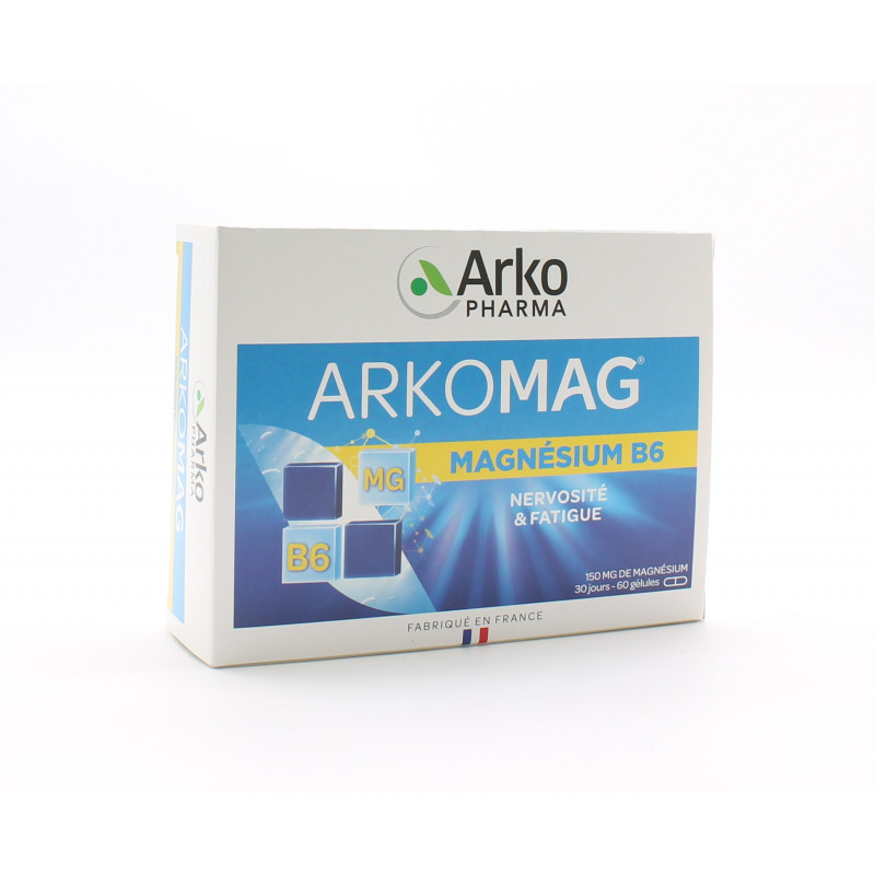 Arkopharma Arkomag Magnésium B6 60 gélules - Univers Pharmacie