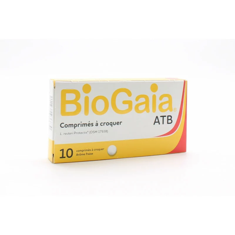 BIOGAIA ATB Probiotiques Système Digestif Goût Citron 10 Comprimés
