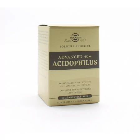 Solgar Advanced 40+ Acidophilus 60 gélules - Univers Pharmacie
