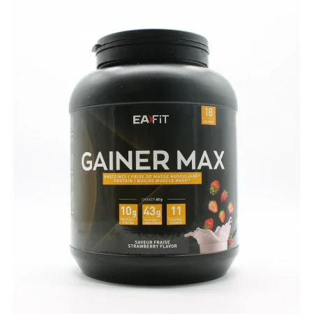 EaFit Gainer Max Saveur Fraise 1,1kg - Univers Pharmacie