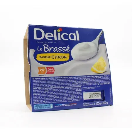 Delical Le Brassé Saveur Citron 4X200g - Univers Pharmacie