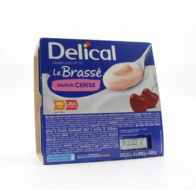 Delical Le Brassé Saveur Cerise 4X200g - Univers Pharmacie