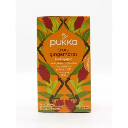 Pukka Trois Gingembres Biologique 20 sachets - Univers Pharmacie