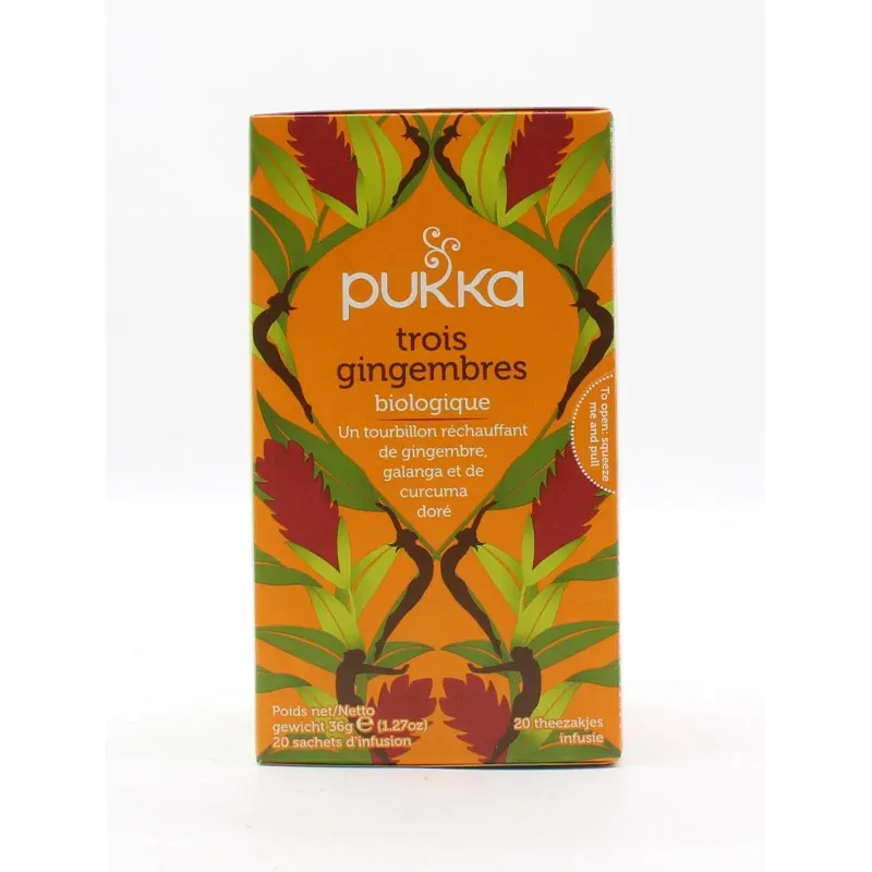 Pukka Trois Gingembres Biologique 20 sachets - Univers Pharmacie