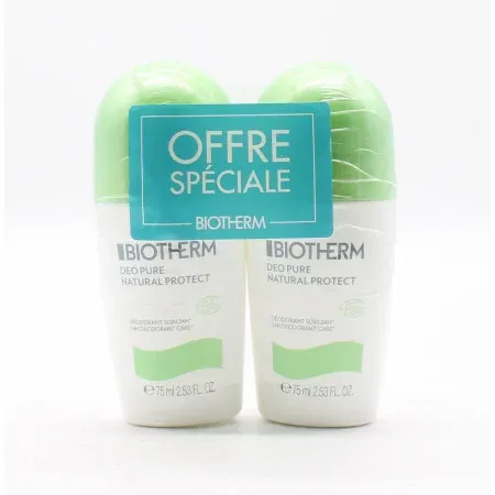 Biotherm Deo Pure Déodorant Bille Soin 24h 2X75ml - Univers Pharmacie