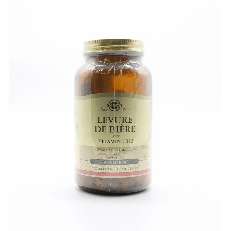 Solgar Levure de Bière avec Vitamine B12 250 comprimés - Univers Pharmacie
