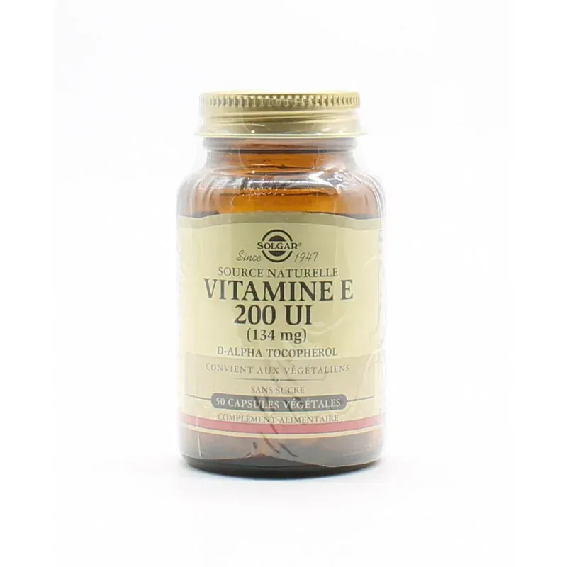 Solgar Vitamine E 200UI 50 capsules - Univers Pharmacie