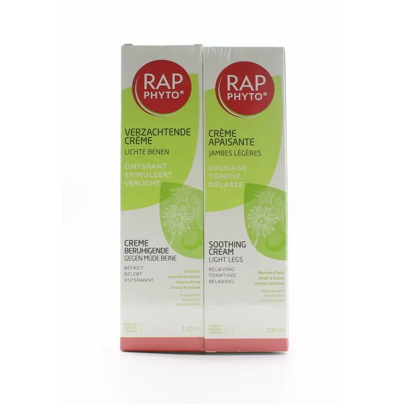 Rap Phyto Crème Apaisante Jambes Légères 2X100ml