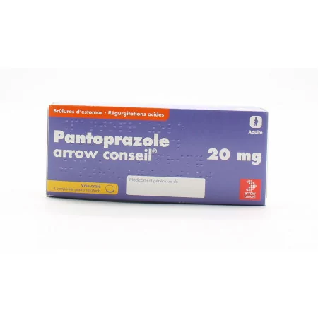 Pantoprazole Arrow Conseil 20mg 14 comprimés - Univers Pharmacie