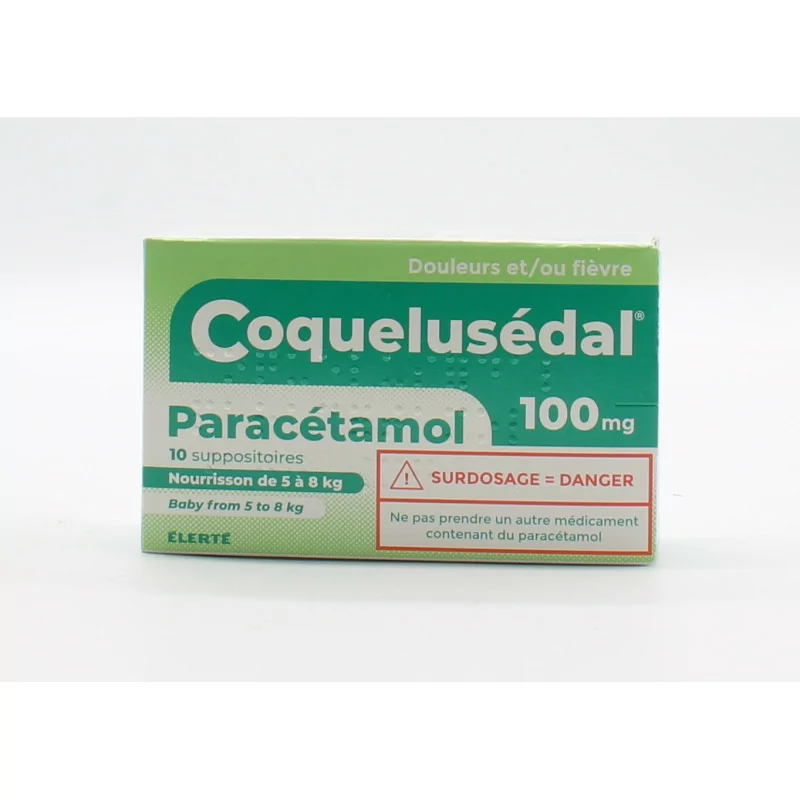 Coquelusédal Paracétamol 100mg 10 suppositoires