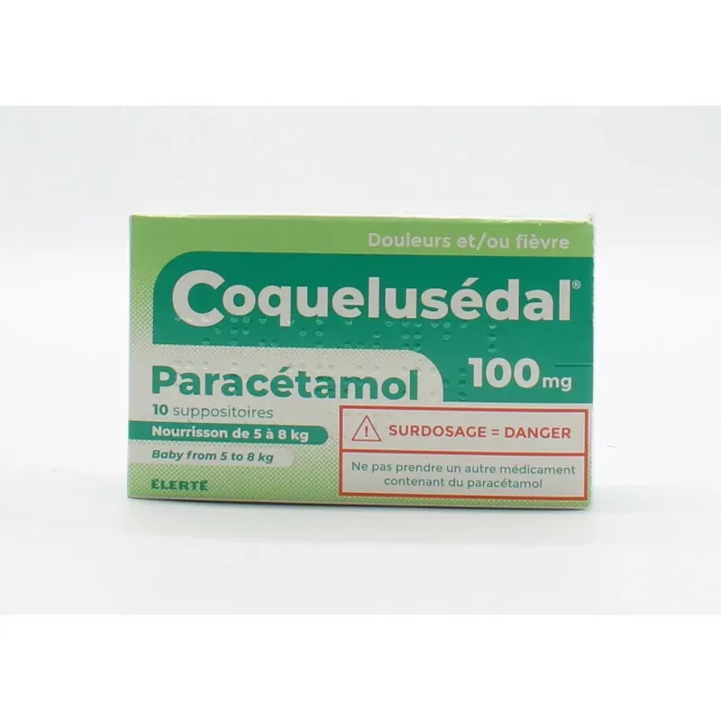 Coquelusédal Paracétamol 100mg 10 suppositoires