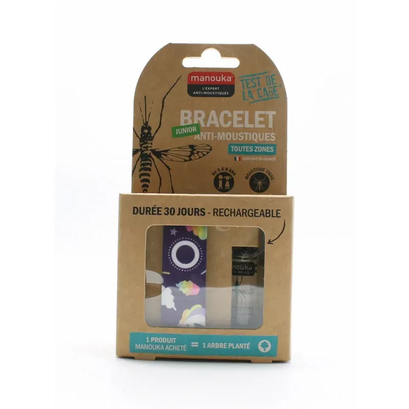 Manouka Junior Bracelet Anti-Moustique Toutes Zones Licorne - Univers Pharmacie