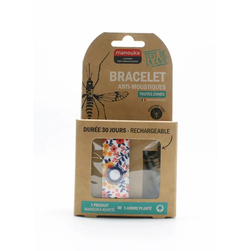 Manouka Bracelet Fleuri Anti-Moustique Toutes Zones - Univers Pharmacie
