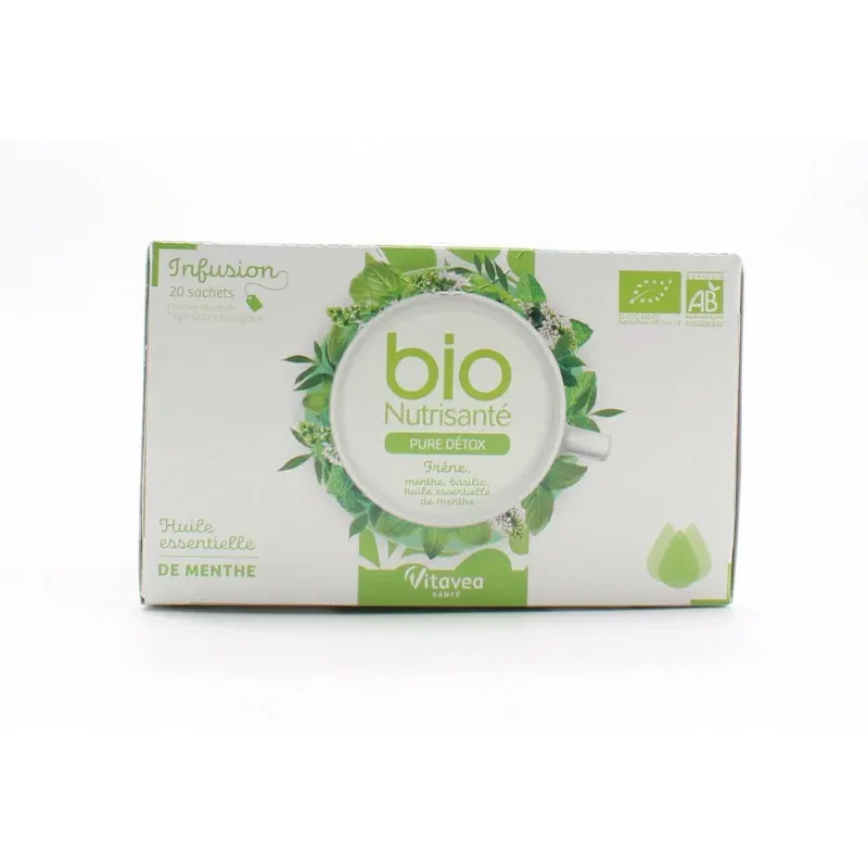 Bio Nutrisanté Pure Détox Infusion 20 sachets - Univers Pharmacie