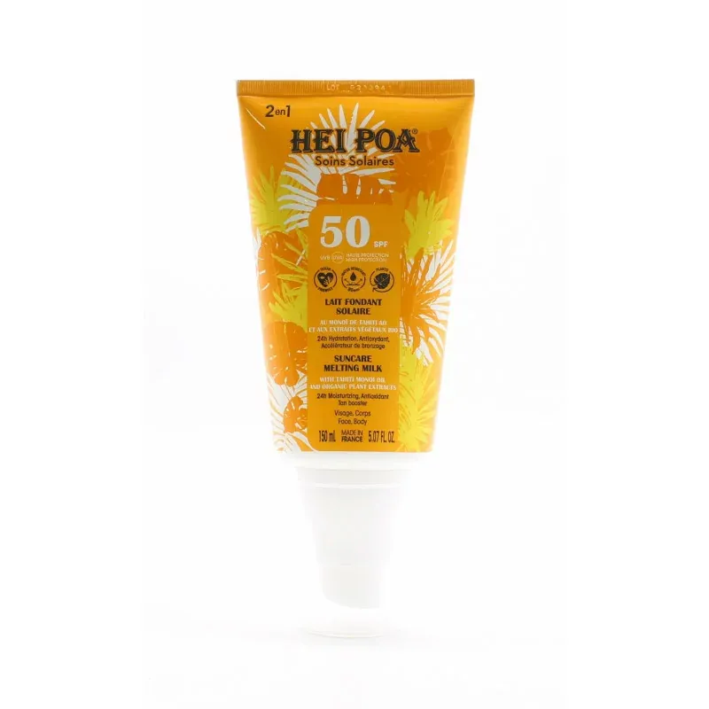 Hei Poa Lait Fondant Solaire SPF50 150ml