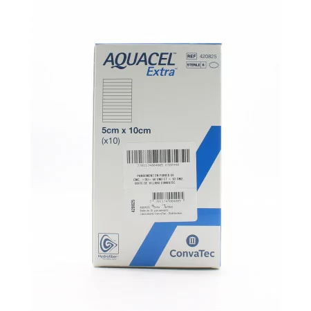Aquacel Extra Pansement Hydrofiber 5X10cm X10