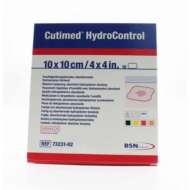 Cutimed HydroControl Pansement Régulateur 10cmX10cm X10 Cutimed HydroControl Pansement Régulateur 10cmX10cm X10