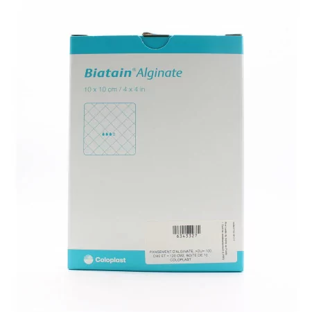 Coloplast Biatain Alginate 10X10cm 10 pansements - Univers Pharmacie