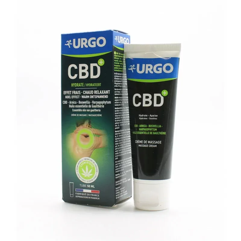 Urgo CBD+ Crème de Massage Effet Frais-Chaud Relaxant 50ml