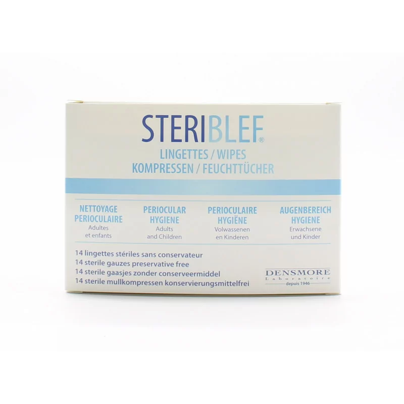 Steriblef Lingettes Nettoyage Périoculaire X14