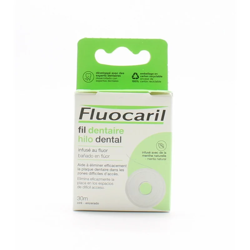 Fluocaril Fil Dentaire Infusé au Fluro 30m - Univers Pharmacie