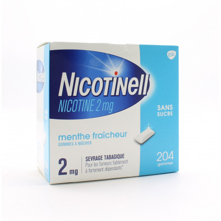 Nicotinell 2mg Menthe Fraîcheur 204 gommes - Univers Pharmacie
