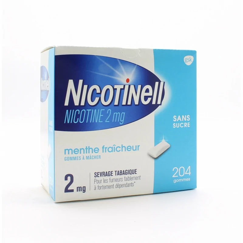 Nicotinell 2mg Menthe Fraîcheur 204 gommes - Univers Pharmacie