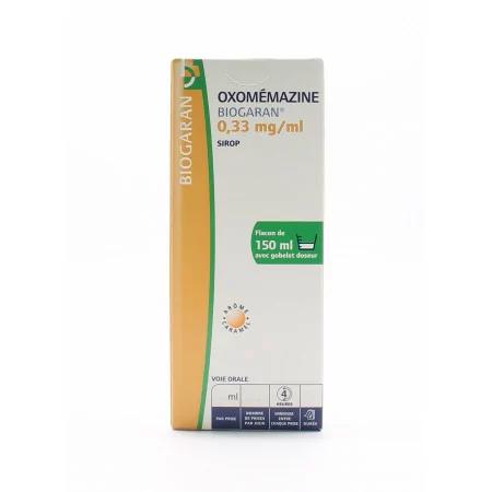 Oxomémazine Biogaran 0,33mg/ml 150ml - Univers Pharmacie