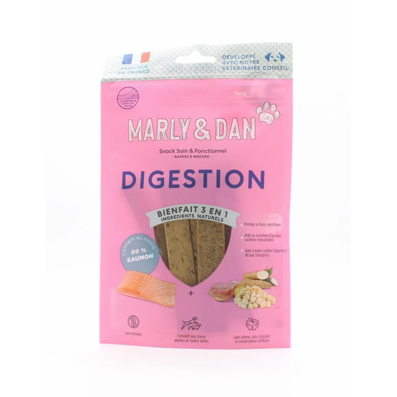 Marly & Dan Digestion Snack Chiens 80g - Univers Pharmacie