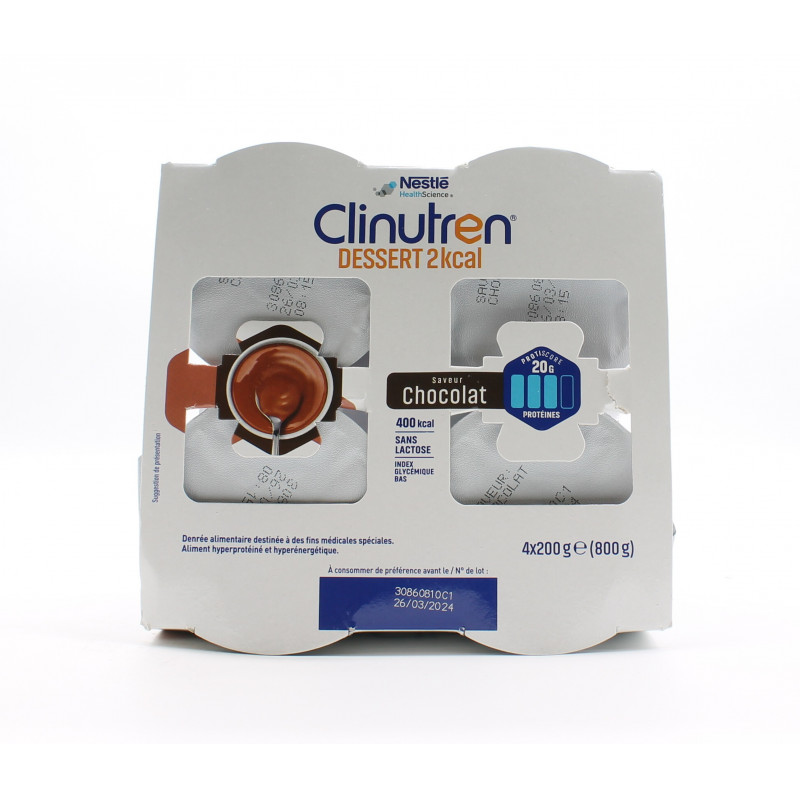 Clinutren Dessert 2kcal Saveur Chocolat 4X200g Clinutren Dessert 2kcal Saveur Chocolat 4X200g