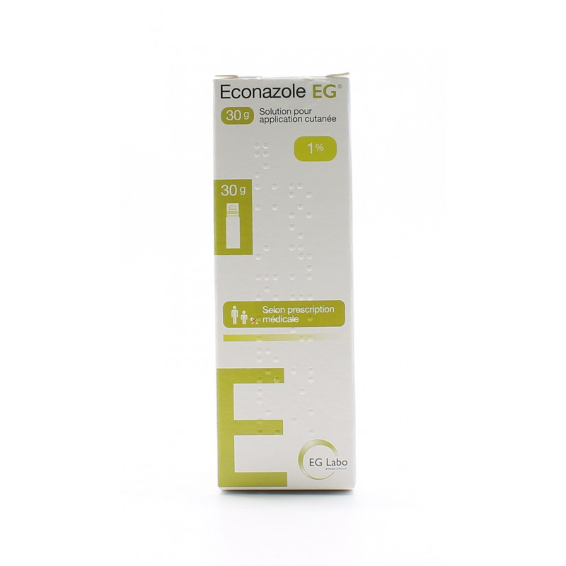 Econazole EG 1% Solution Cutanée 30g Econazole EG 1% Solution Cutanée 30g