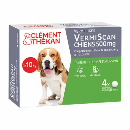 VermiScan Chien 500mg 4 comprimés - Univers Pharmacie