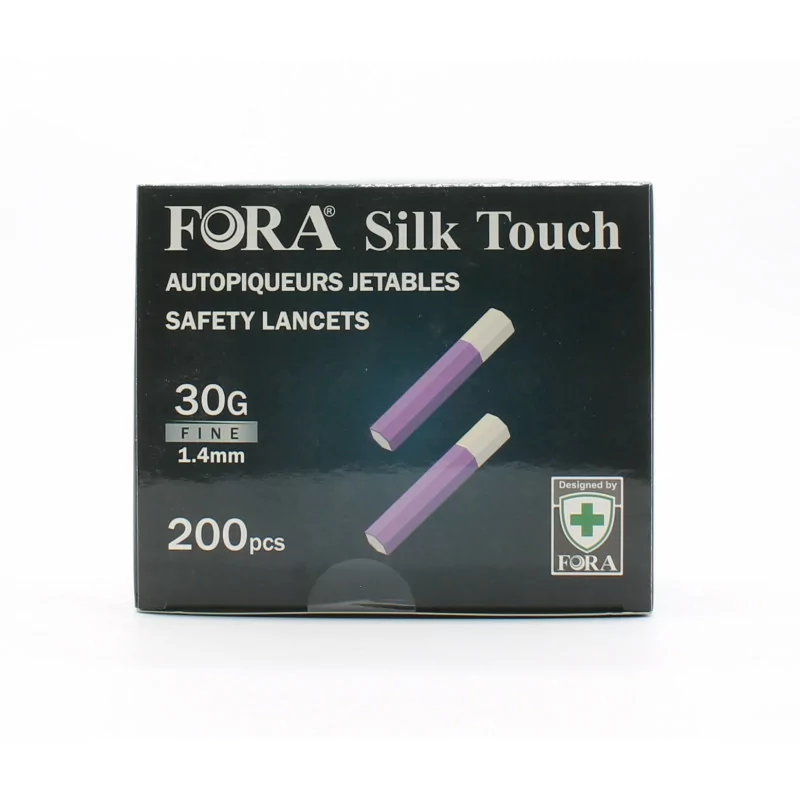 Fora Silk Touch Autopiqueurs Jetables 30G 1,4mm 200 pièces - Univers Pharmacie