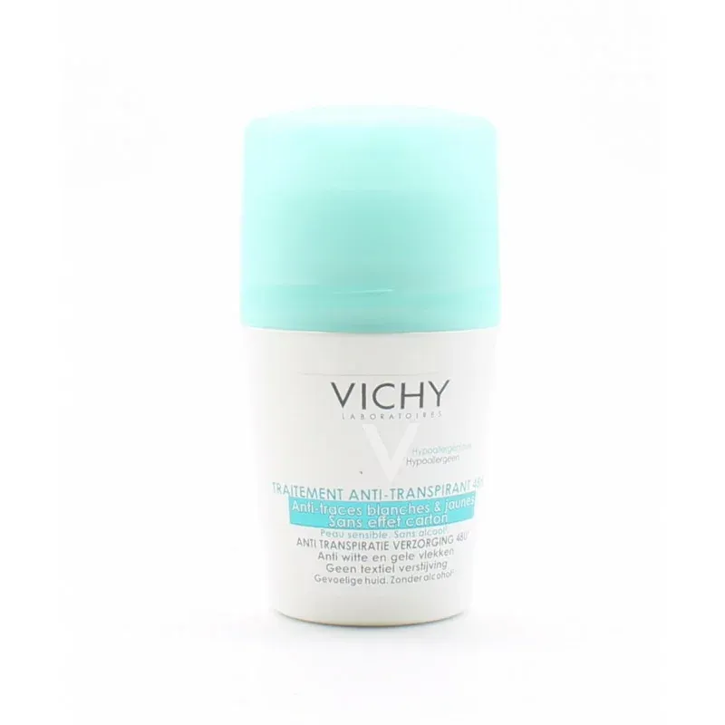 Vichy Traitement Anti-Transpirant 48h Anti-traces blanches et jaunes 50ml - Univers Pharmacie