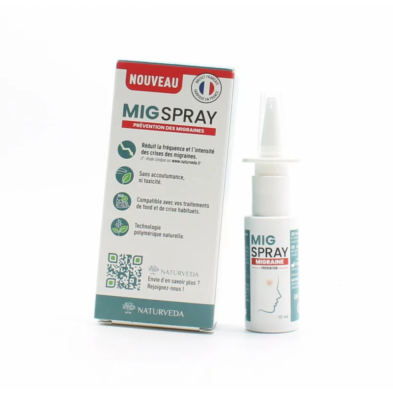 Mig Spray Migraine Spray Nasal 15ml - Univers Pharmacie