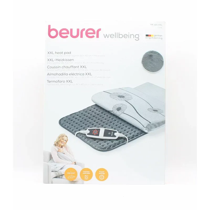 Beurer Wellbeing  Coussin Chauffant XXL 60X40cm + Housse de coussin - Univers Pharmacie