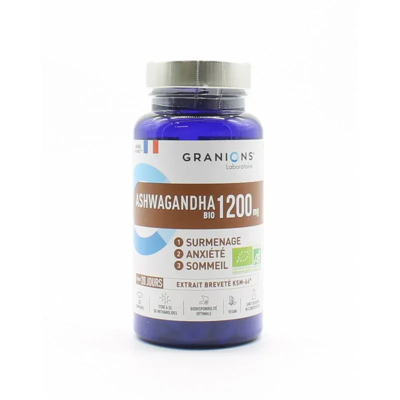 Granions Ashwagandha Bio 1200mg 60 comprimés