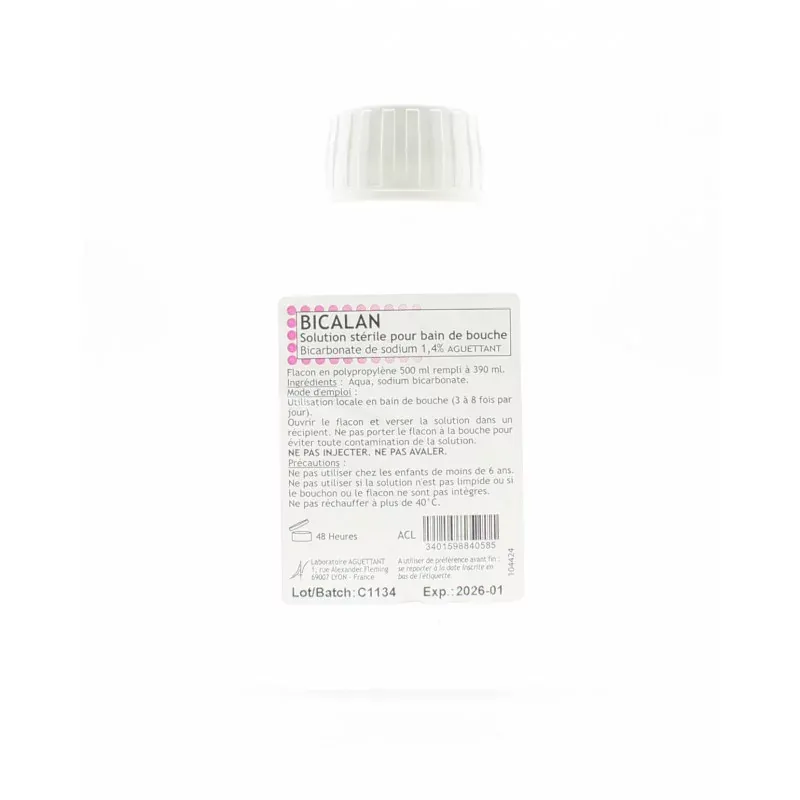 Bicalan Solution Stérile pour Bain de Bouche 500ml - Univers Pharmacie
