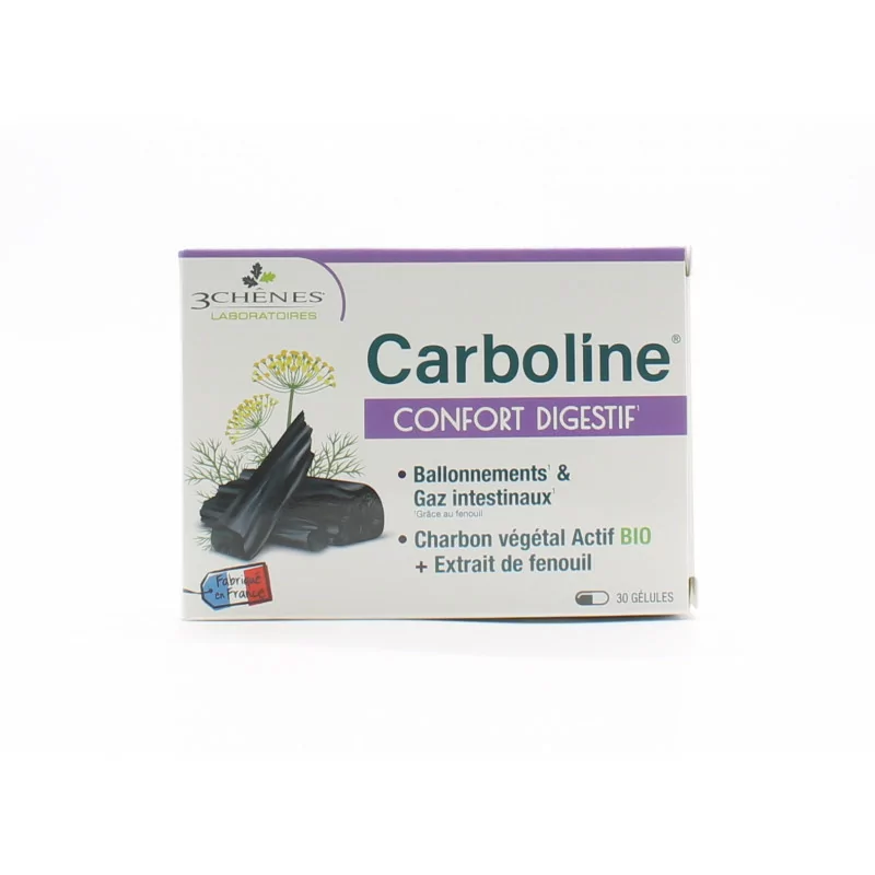 Les 3 Chênes Carboline Confort Digestif 30 gélules - Univers Pharmacie