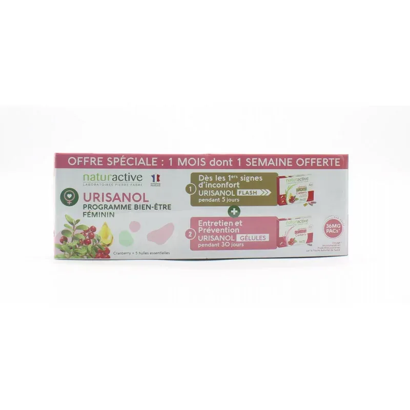 Naturactive Urisanol Programme Bien-être Féminin 1 mois gélules + capsules - Univers Pharmacie