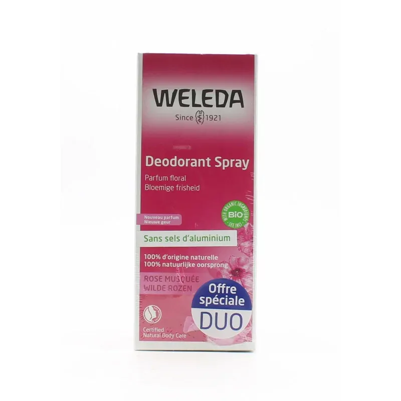 Weleda Déodorant Rose Musquée  Bio 2X100ml - Univers Pharmacie