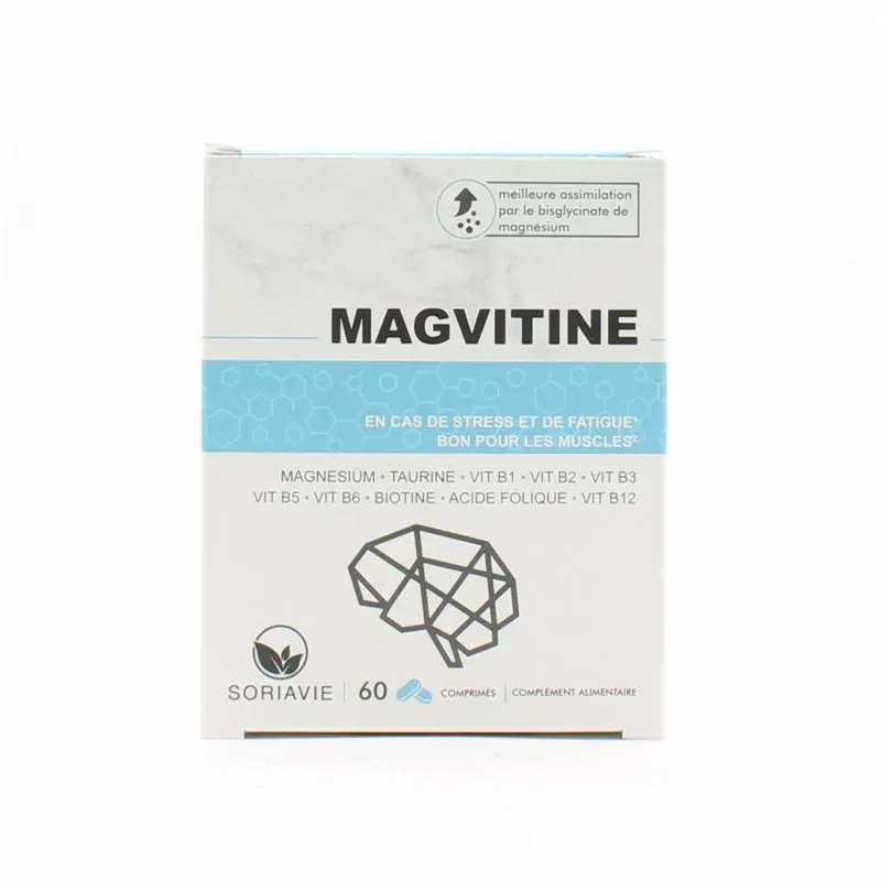 Magvitine Stress et Fatigue 60 comprimés - Univers Pharmacie